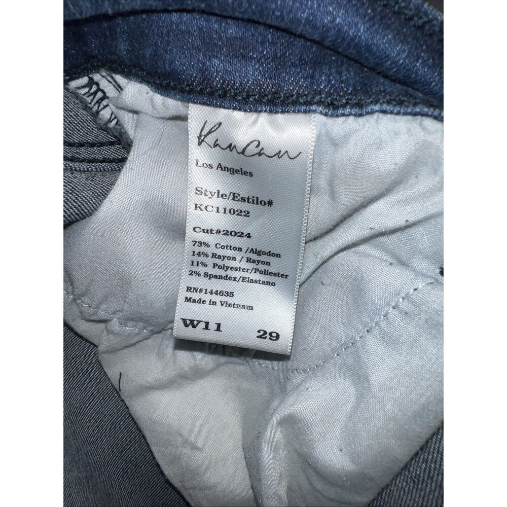 Kancan Moto Woman’s Skinny Stretch Blue Jeans Distressed Size W11/29 - Picture 7 of 11